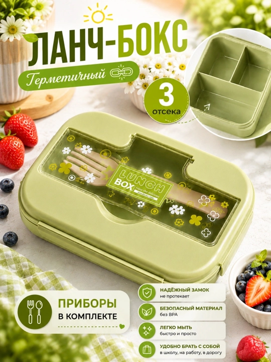 Ланч-бокс, контейнер для еды, бутылка для воды детский ланч-бокс без BPA пищевой контейнер - 