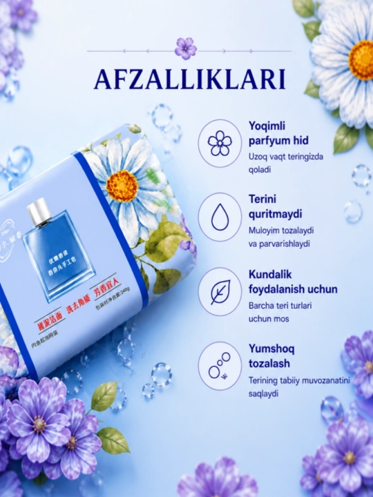 CANMERRIS Qo‘l va tana uchun qattiq attorlik sovuni, 248±5 g