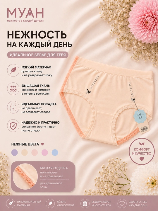 Женские трусики с высокой посадкой, эластичные, дышащие, комфортные на каждый день