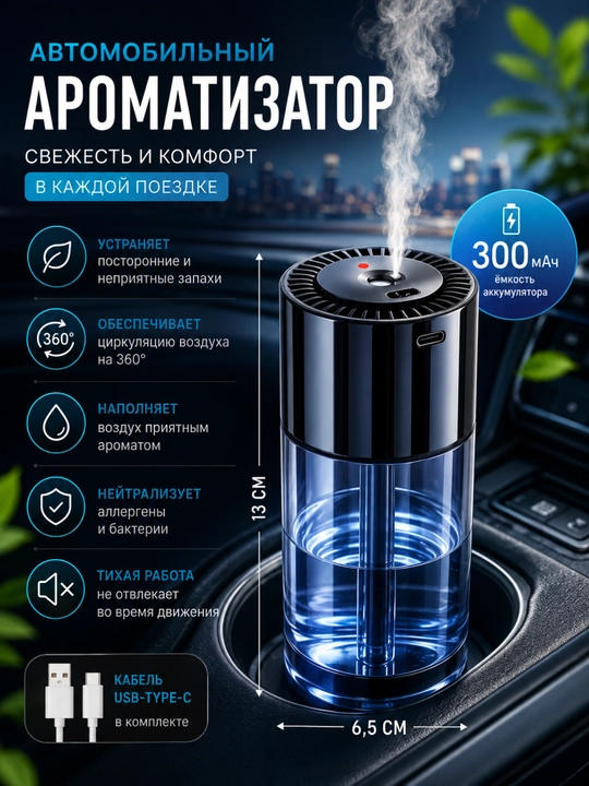 Нежный ароматизатор для воздуха дома и в автомобиле - 