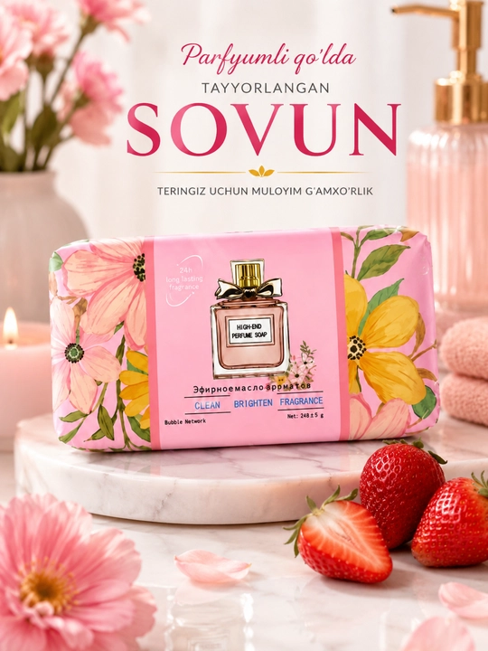 CANMERRIS Parfyumli Qattiq Sovun, Qo‘l va Tana uchun, 248±5 g