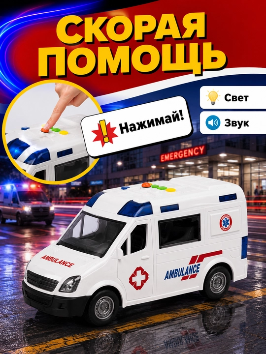 Bolalar uchun musiqali va yorug‘likli harakatlanuvchi o‘yinchoq transport - 