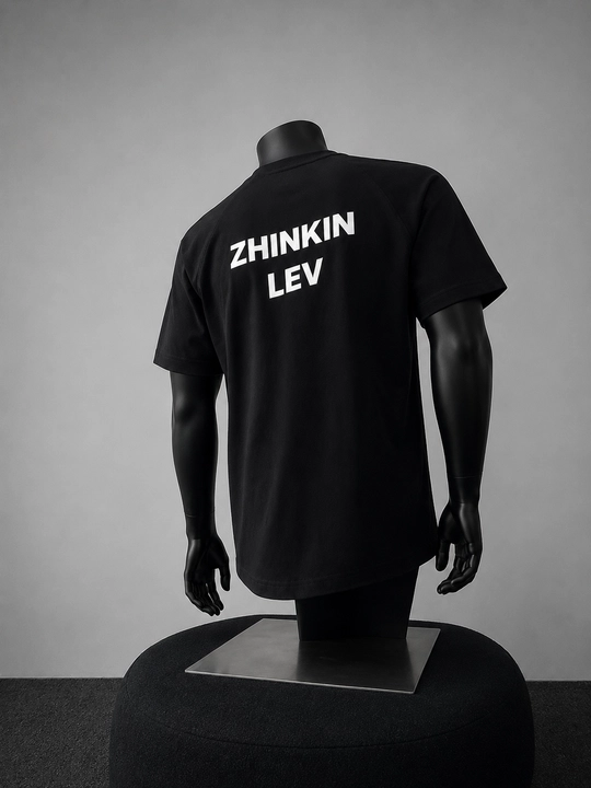 Erkaklar futbolkasi ZHINKIN LEV Jinkin Lev, qora, oversize