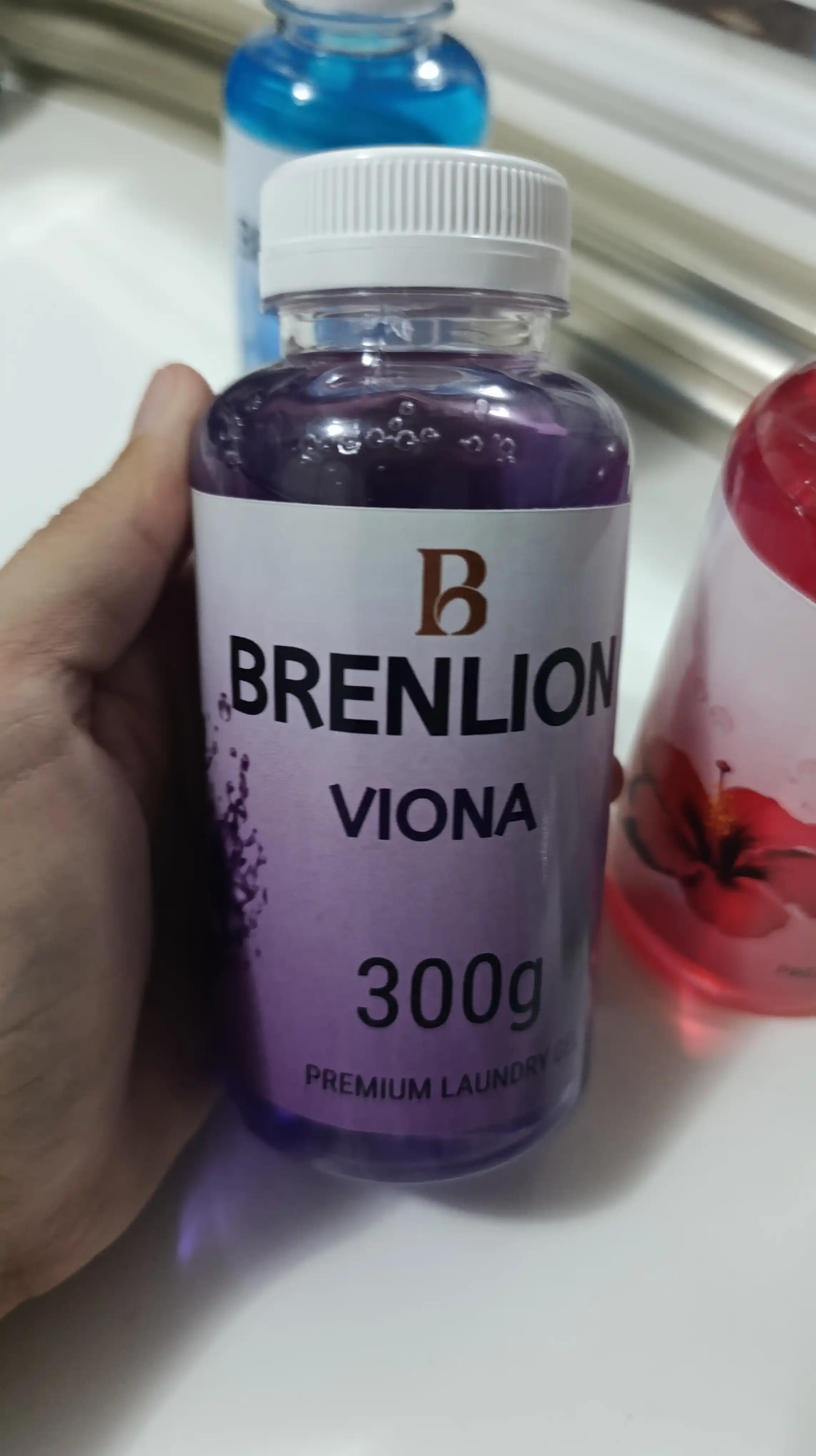 Набор гелей для стирки BRENLION, мини-сет 4-в-1, жидкий порошок для стирки белья, 4 х 300г