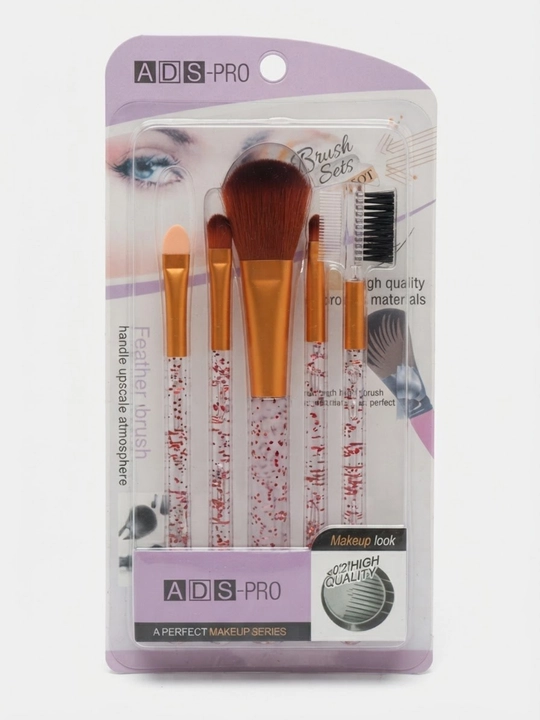 Makiyaj cho‘tkalari, kosmetik cho‘tka, makiyaj uchun cho‘tka, 5 dona - 