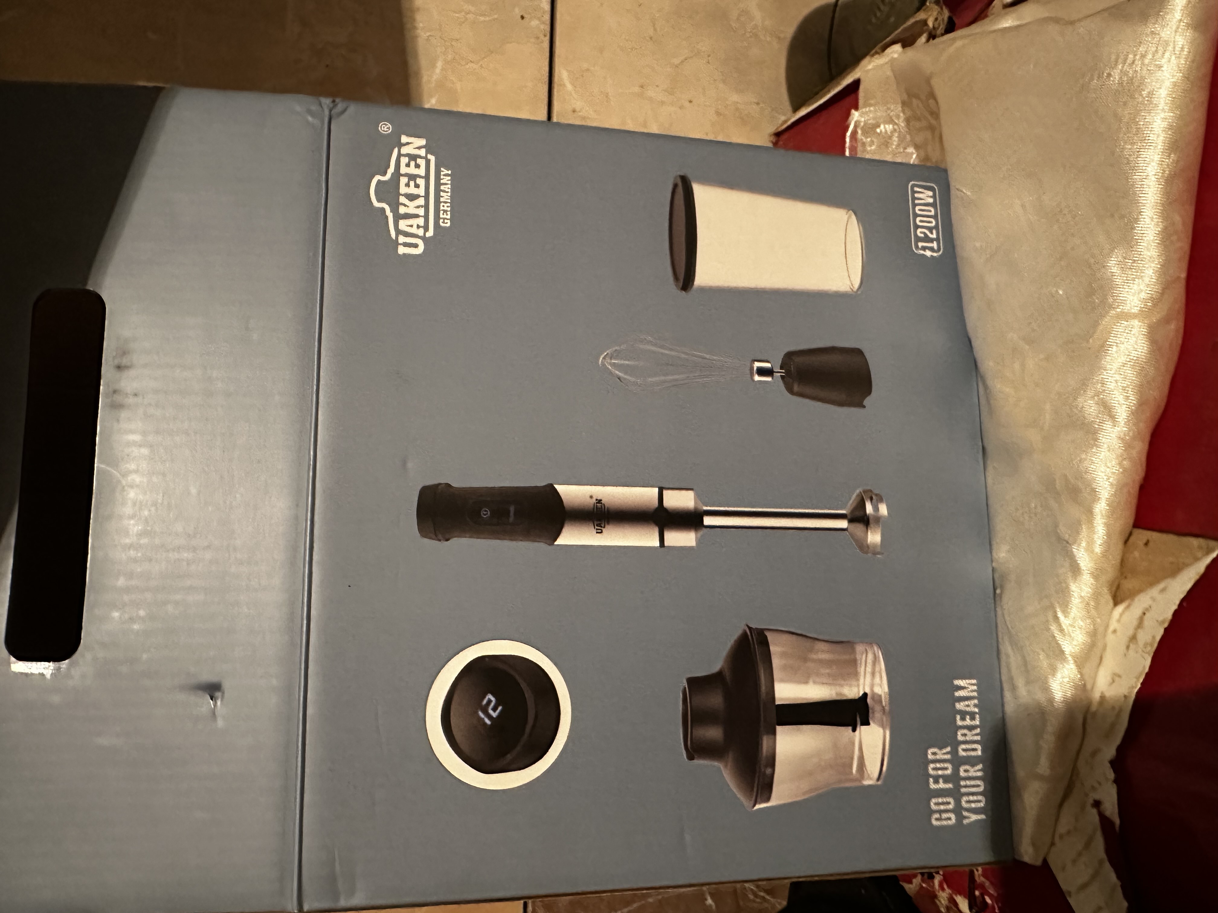 Qo'l blenderi UAKEEN ZL-515, suvga cho'mdiruvchi, ko'p funksiyali, 4 tasi 1 da, 1200 Wt