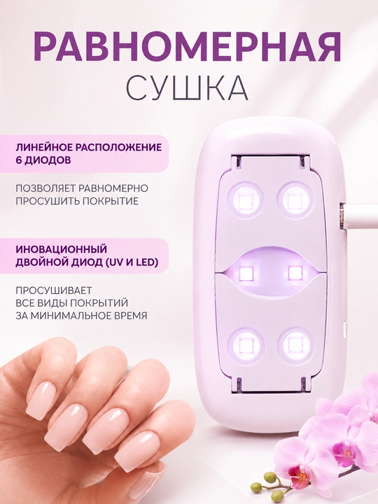 Мини LED лампа для маникюра и педикюра, для сушки ногтей