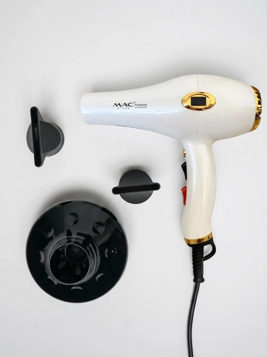 MAC styler MC-6682 professional soch quritgichi, ionizatsiya bilan quritish va pardozlash uchun mo‘ljallangan, 2200W