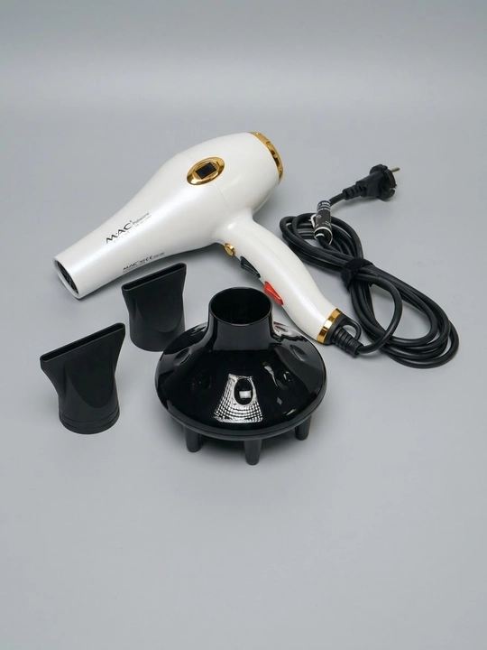 MAC styler MC-6682 professional soch quritgichi, ionizatsiya bilan quritish va pardozlash uchun mo‘ljallangan, 2200W - 