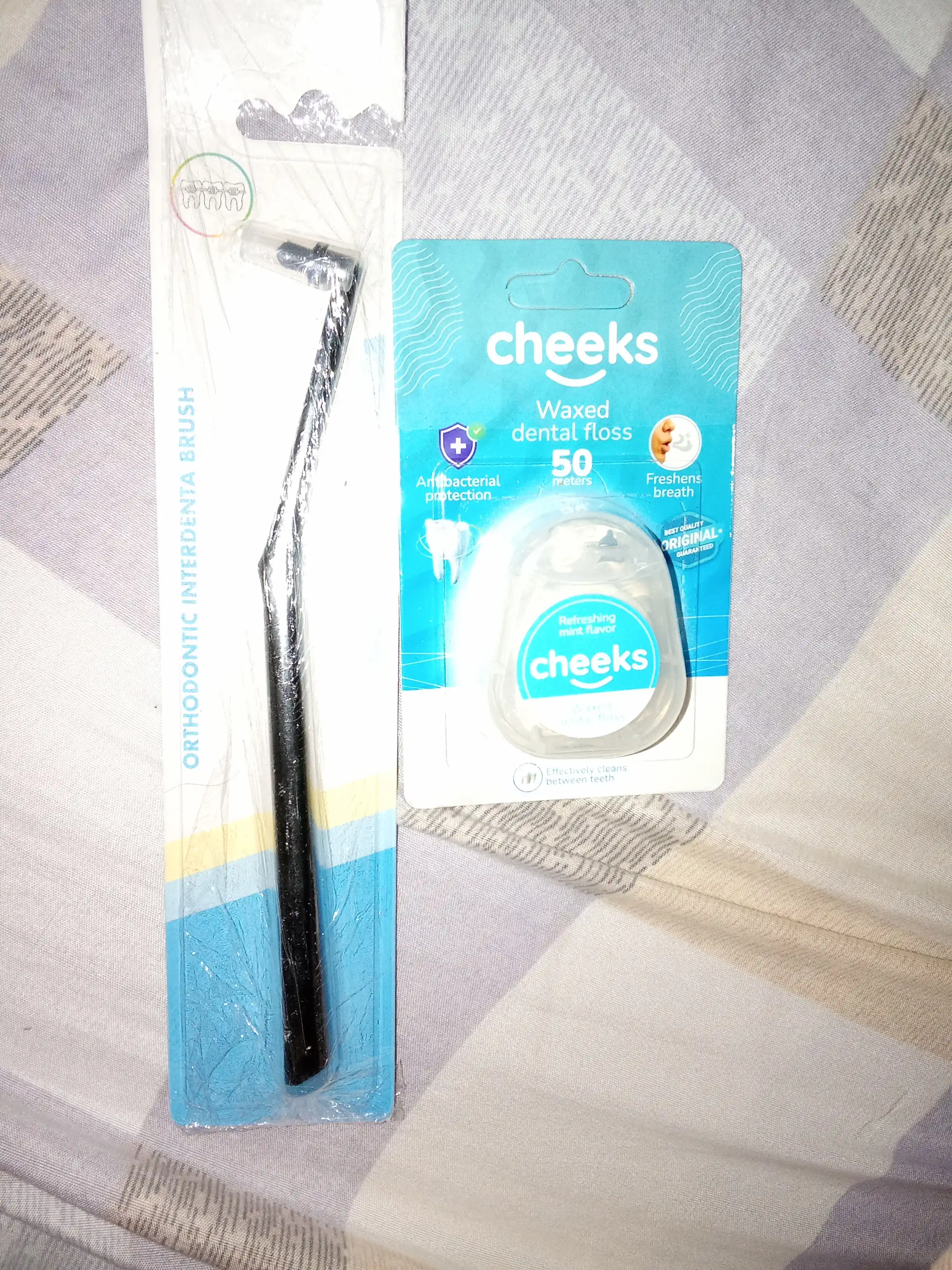 Mentol ta’mli Cheeks tish ipi, Flosser, tish tozalash vositasi, 50 metr