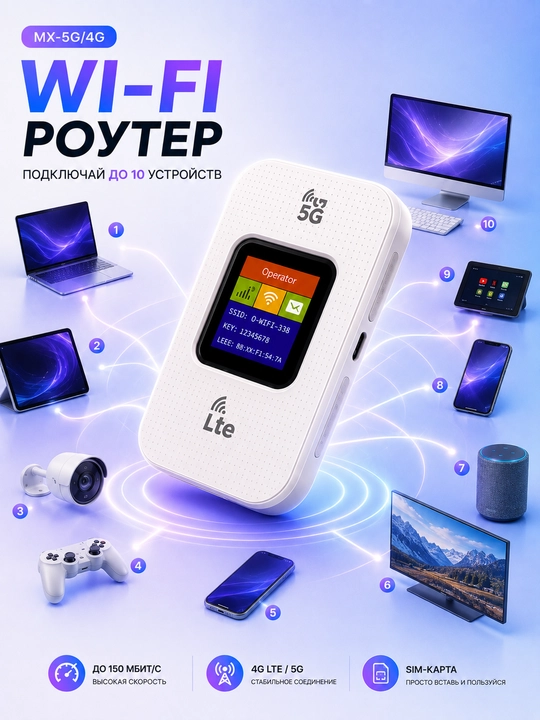 4G 5G LTE sim-kartali router