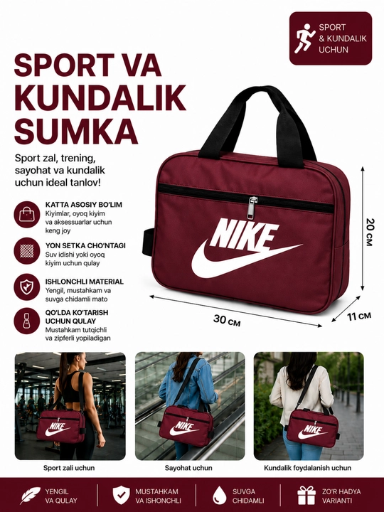 Sport va kundalik sumka