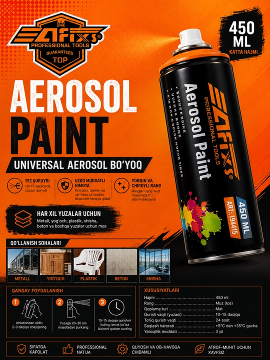 AFIXS universal aerozol bo‘yoq