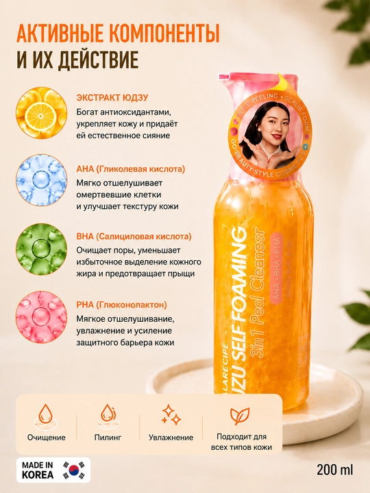 Пенка, Очищающее средство для лица, пилинг, сияние, пенка