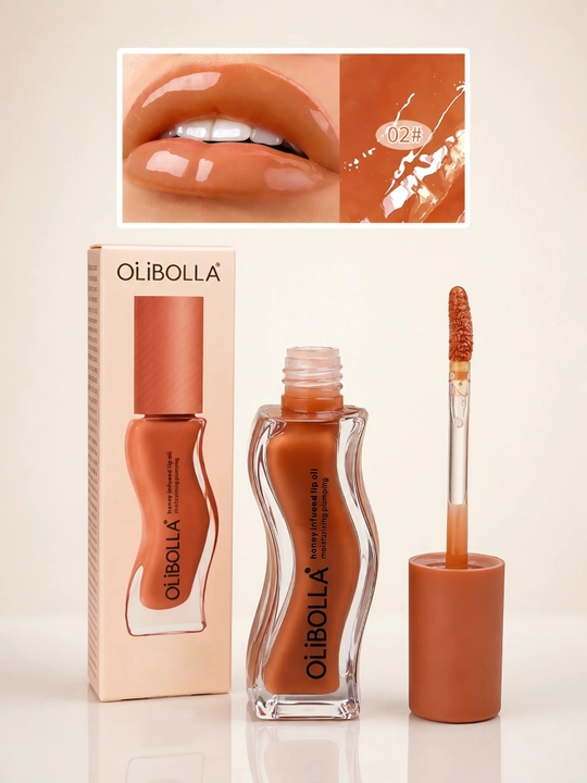 Масло-блеск для губ Olibolla, медовое, увлажняющее с эффектом объема, 6 оттенков