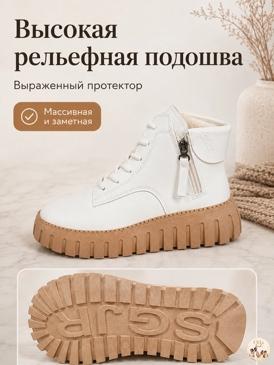 Ayollar qishki issiq botinkalari, shnurovka va yon fermuarli, baland taglikli, 36–40