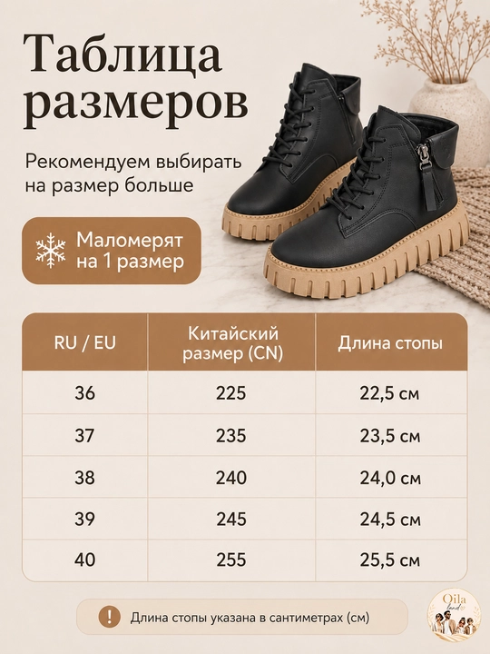 Ayollar qishki issiq botinkalari, shnurovka va yon fermuarli, baland taglikli, 36–40