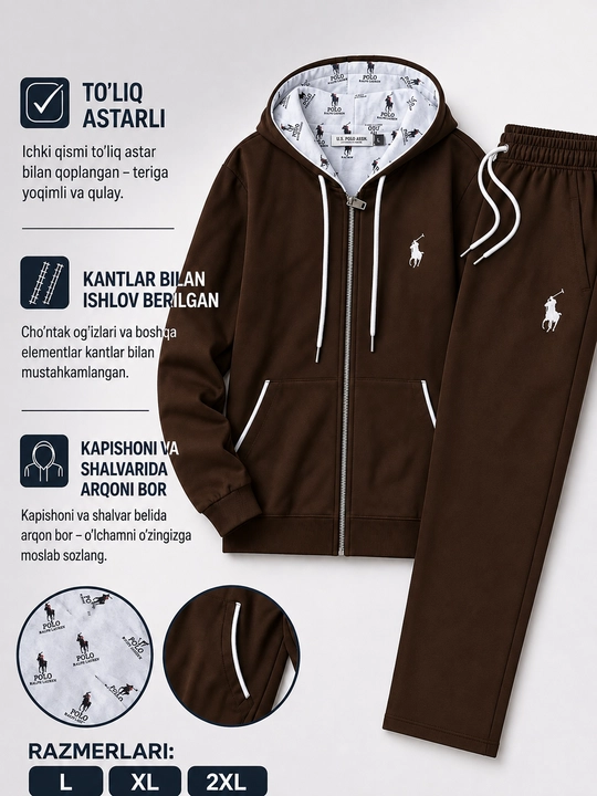 Erkaklar uchun kiyim to‘plamlari, Dior-Polo sport kostyumlari, ikki qismli komplektlar