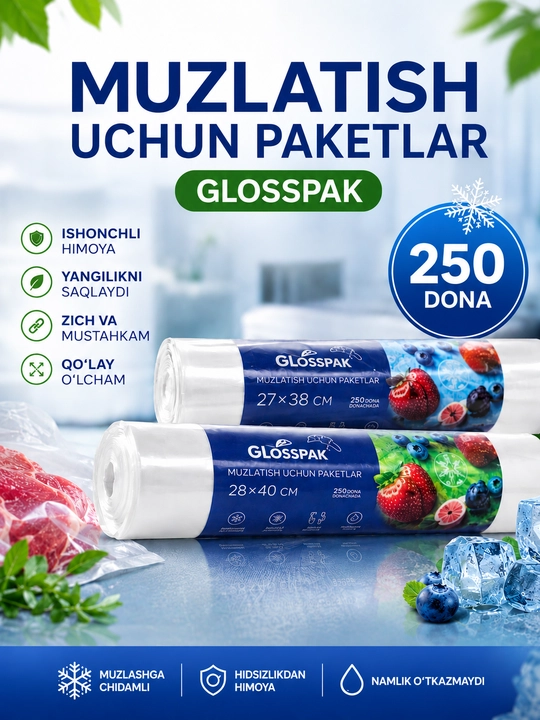GLOSSPAK - пищевые отрывные рулон пакеты