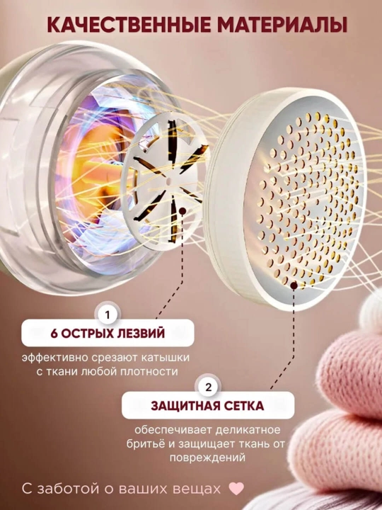 Машинка для удаления катышков на одежде, аккумуляторная, миниклинер от катышков