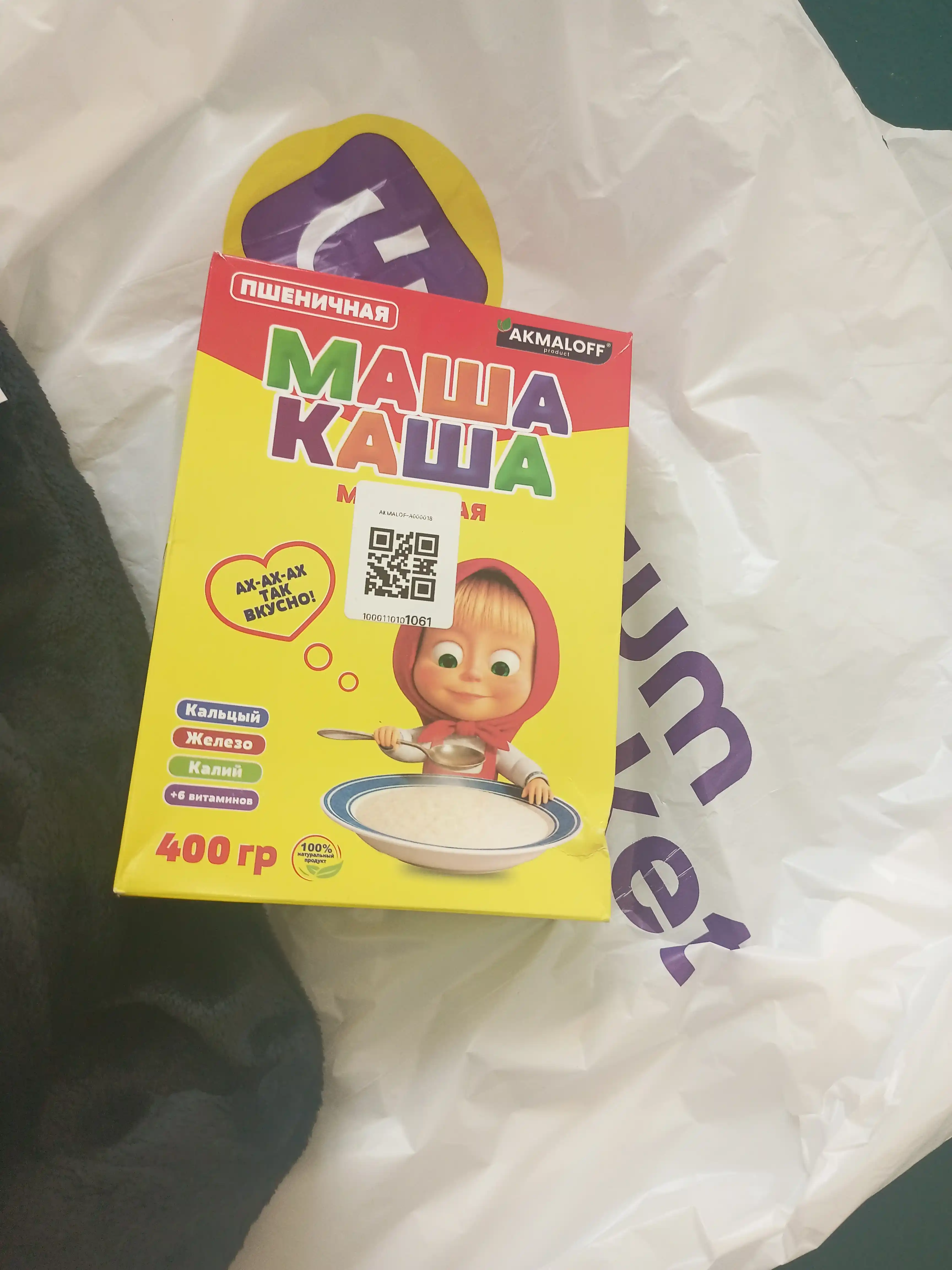 Bolalar bo‘tqasi Masha-Kasha, sutli, bug‘doyli 400 g