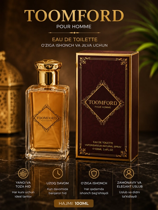 TOOMFORD Pour Homme erkaklar atiri Eau De Toilette 100 ml - 
