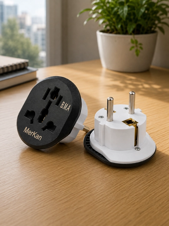Yevropa standartidagi vilka bilan adapter-konverter, Merkan KT168, terminator, 16 A