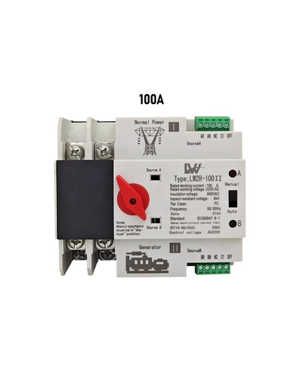 AVR, elektr ta’minotini avto almashtirish generator, rezerv liniya, faza 63/100A LW2R-100 II - 
