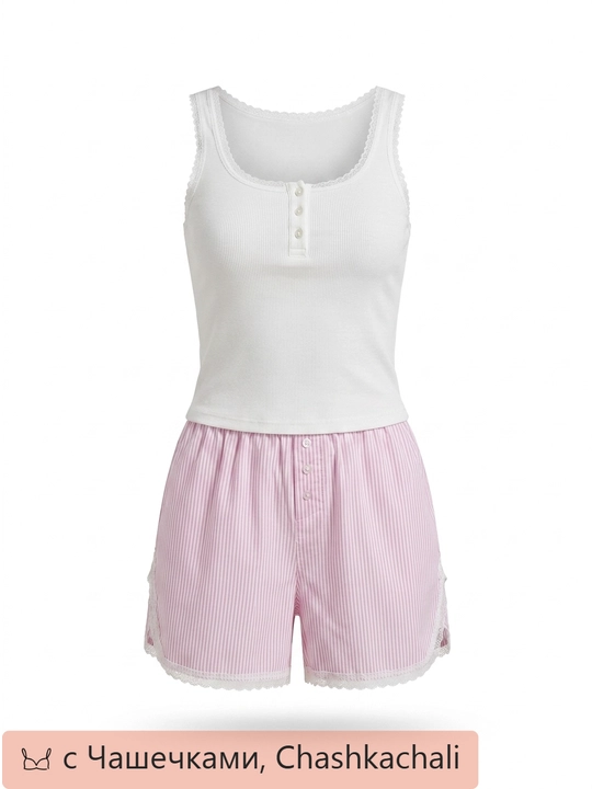 Shorty maykali ayollar pijama to'plami