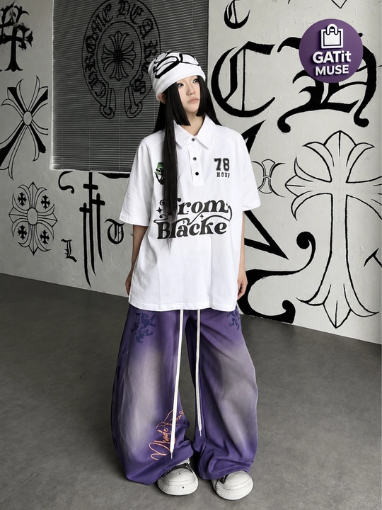 Ayollar uchun keng jogger shim Baggy trikotaj Y2K