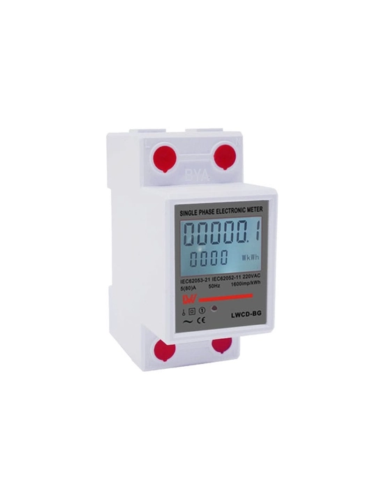 Bir fazali 80A elektrenergiya hisoblagichi LWCD-BG, Voltmetr, Ampermetr, Vattmetr,  yonadi