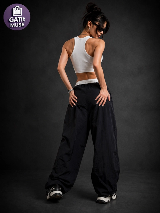Ayollar keng Baggy shimlari Oversize Y2K sport joggerlari