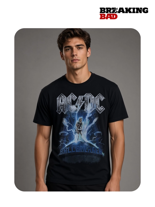 Metallica, Nirvana, AC/DC va boshqa rok printli uniseks oversize futbolka