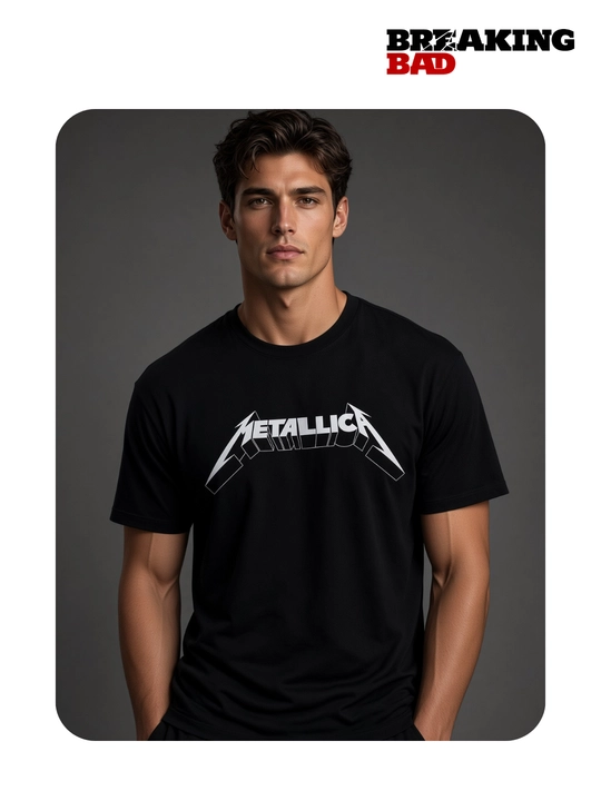 Metallica, Nirvana, AC/DC va boshqa rok printli uniseks oversize futbolka