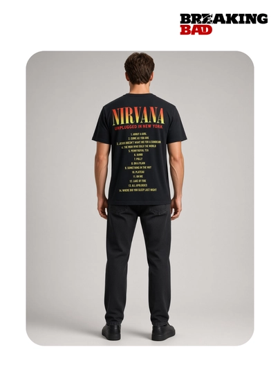 Metallica, Nirvana, AC/DC va boshqa rok printli uniseks oversize futbolka