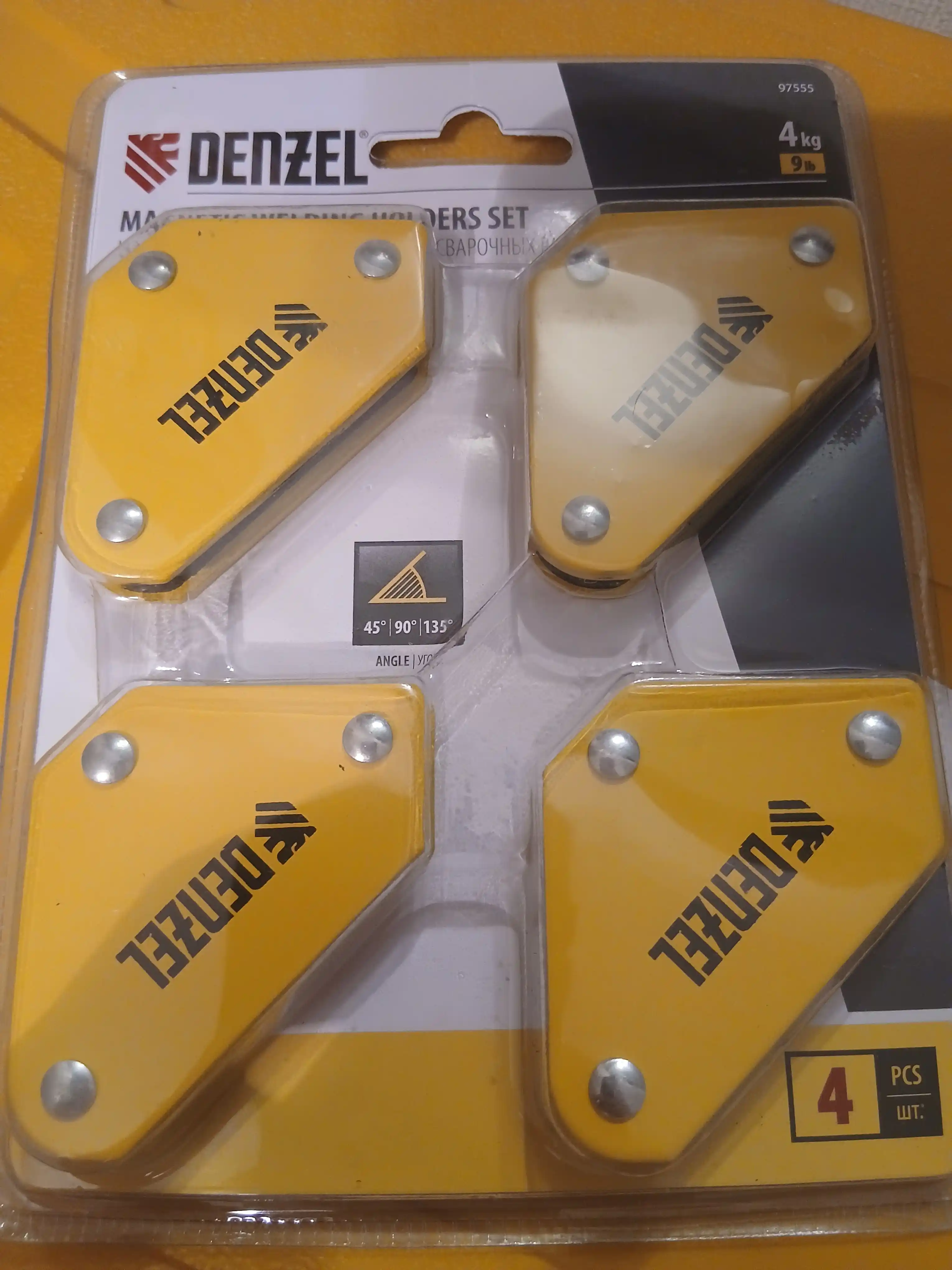 Магнитные держатели: уголки для сварки DENZEL, 97555