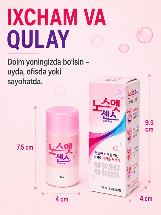 Erkaklar va ayollar uchun No Sweet No Stress dezodorant-antiperspiranti, 30 ml