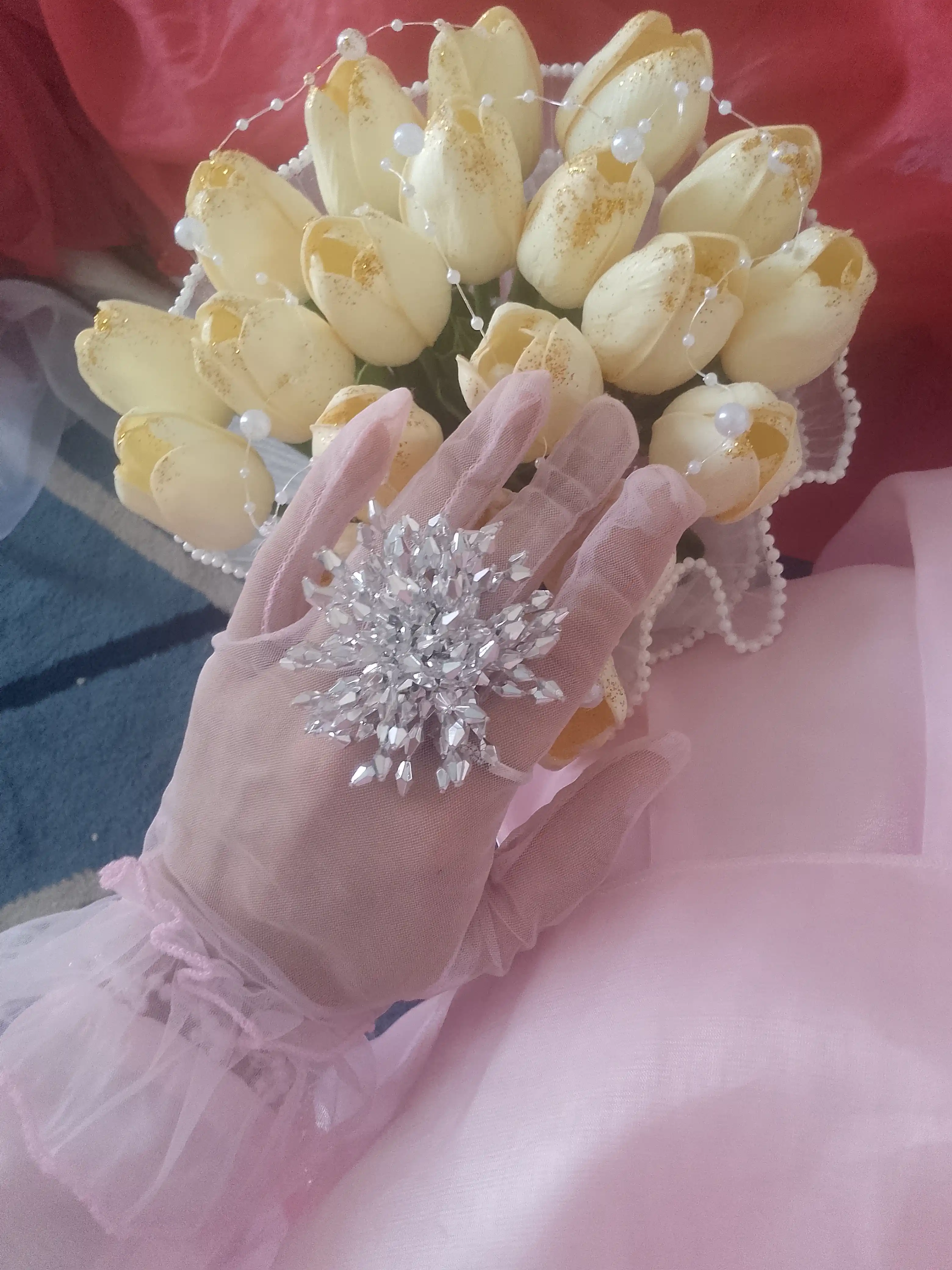 Ажурные перчатки, карнавальные перчатки