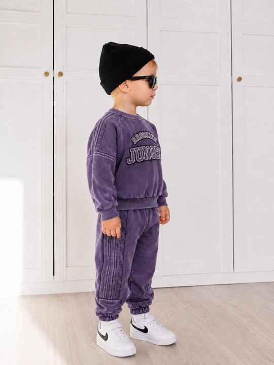 O‘g‘il bolalar uchun 2 qismli sport kostyumi, svitshot va jogger shim, kundalik kiyim