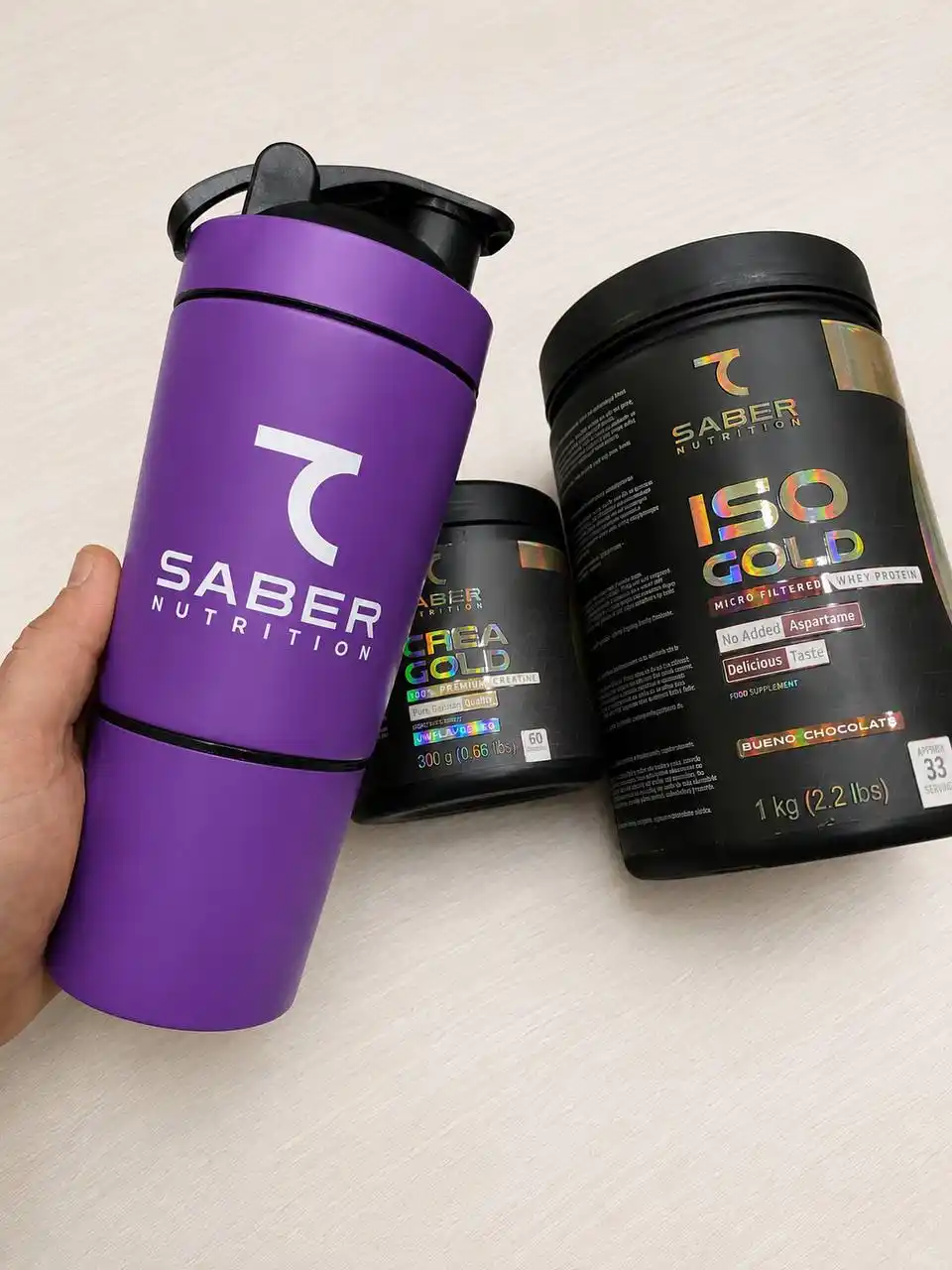 7 SABER stakanli Shaker, metall, 600 ml