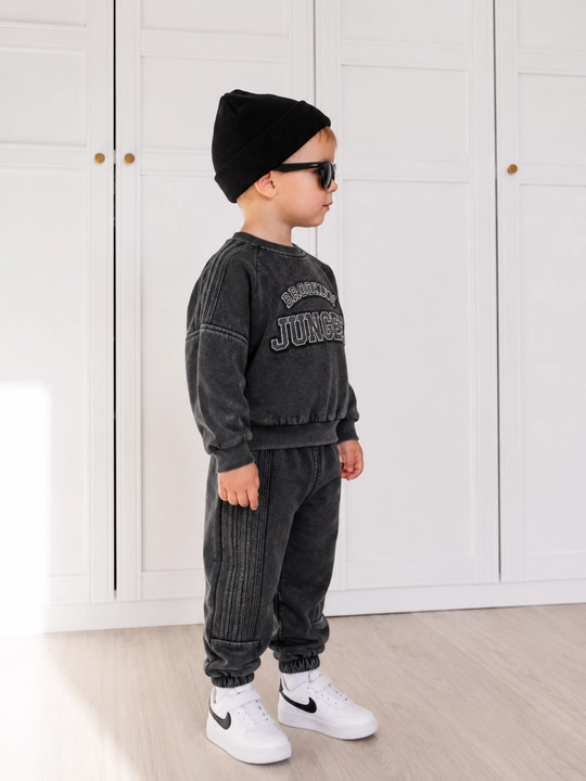 O‘g‘il bolalar uchun 2 qismli sport kostyumi, svitshot va jogger shim, kundalik kiyim
