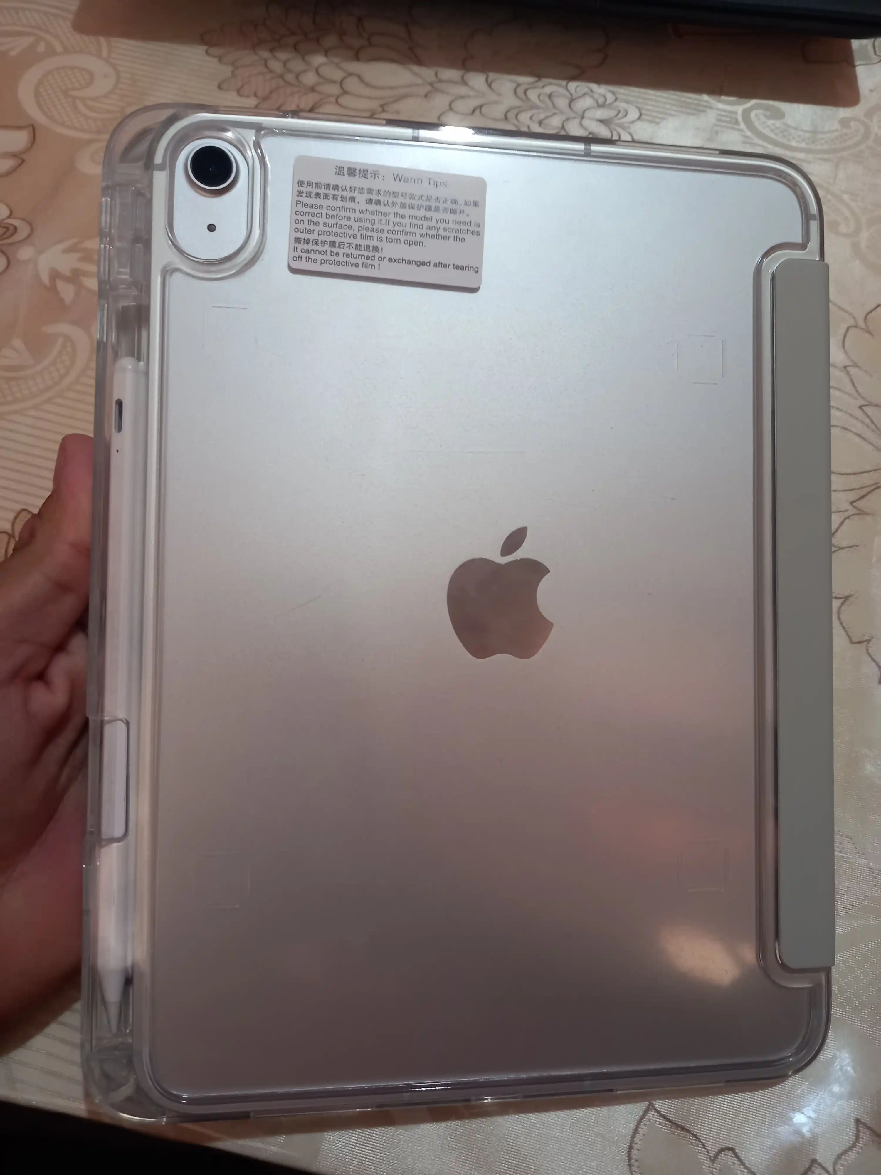 IPad A16 uchun chexol Smart Case tagligi bilan shaffof himoya g‘ilofi