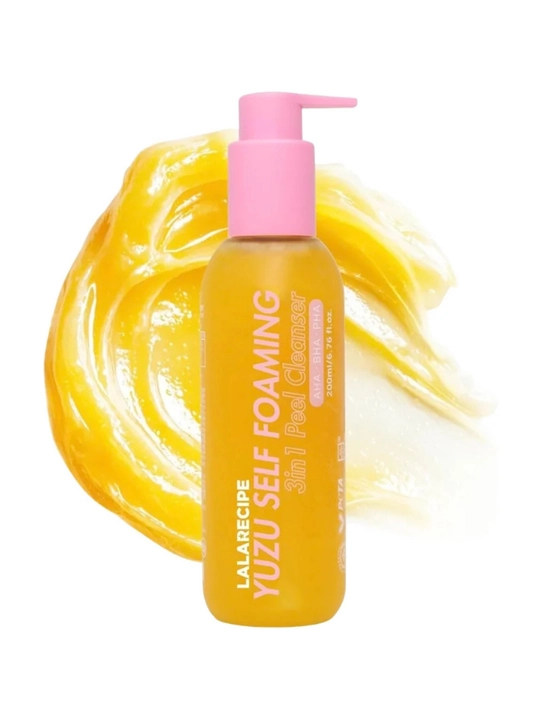 Пенка для умывания Lalarecipe Yuzu Self Foaming 3in1 Peel Cleanser