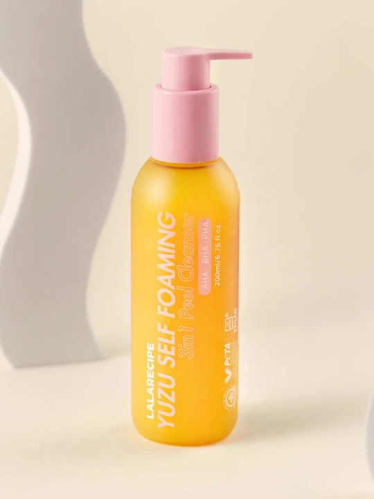 Пенка для умывания Lalarecipe Yuzu Self Foaming 3in1 Peel Cleanser
