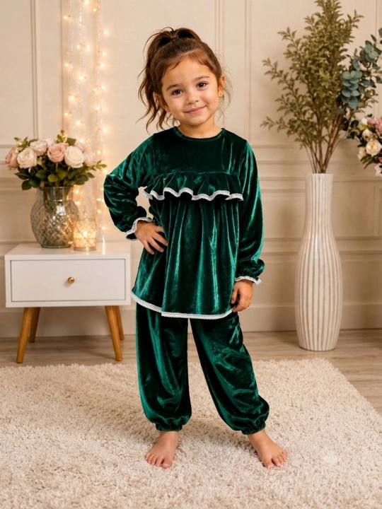Элегантное велюровое платье для девочек, 4-8 лет, мягкое и удобное