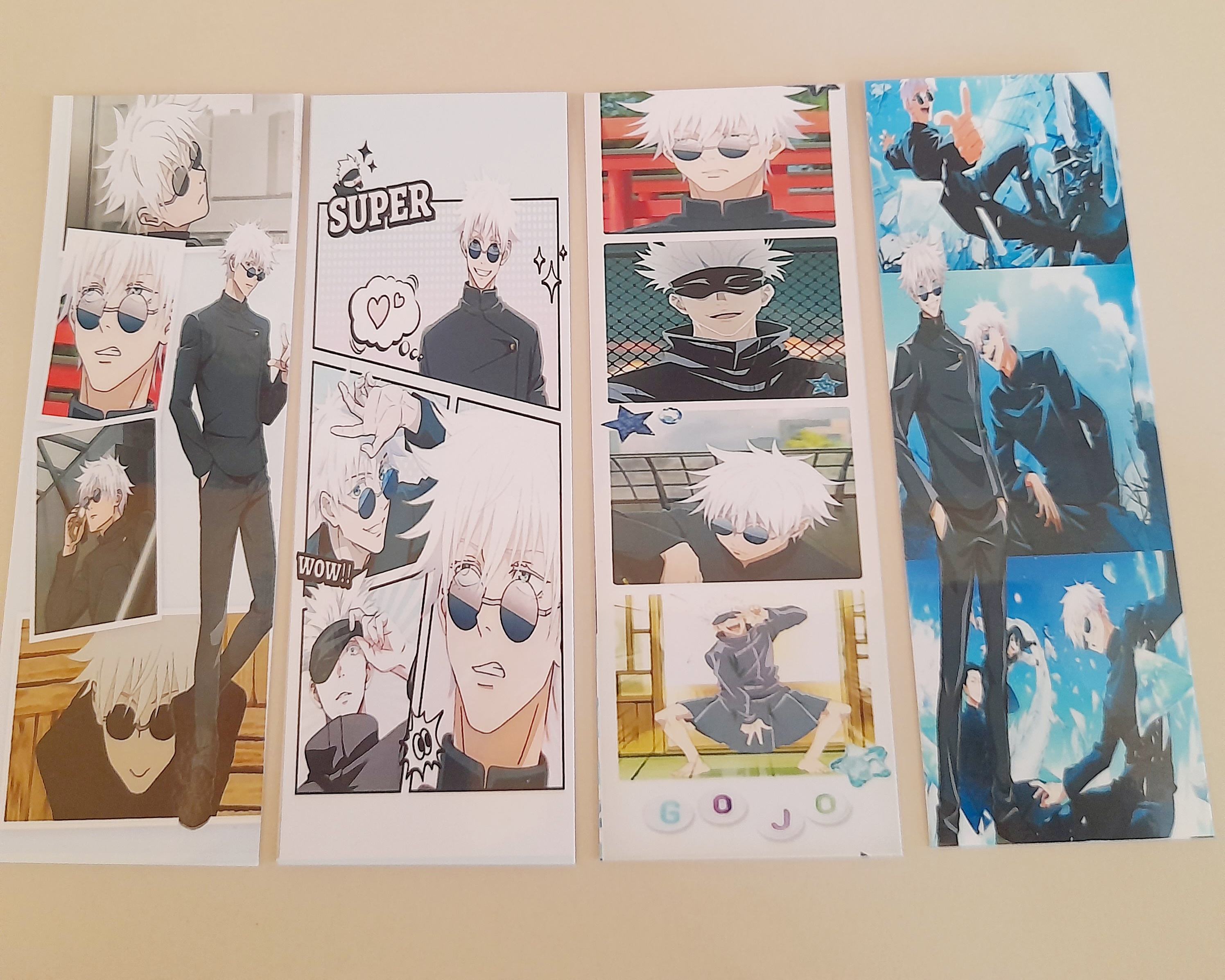 Набор из 4 закладок для книг в стиле аниме, Naruto, Jujutsu kaisen, Demon Slayer