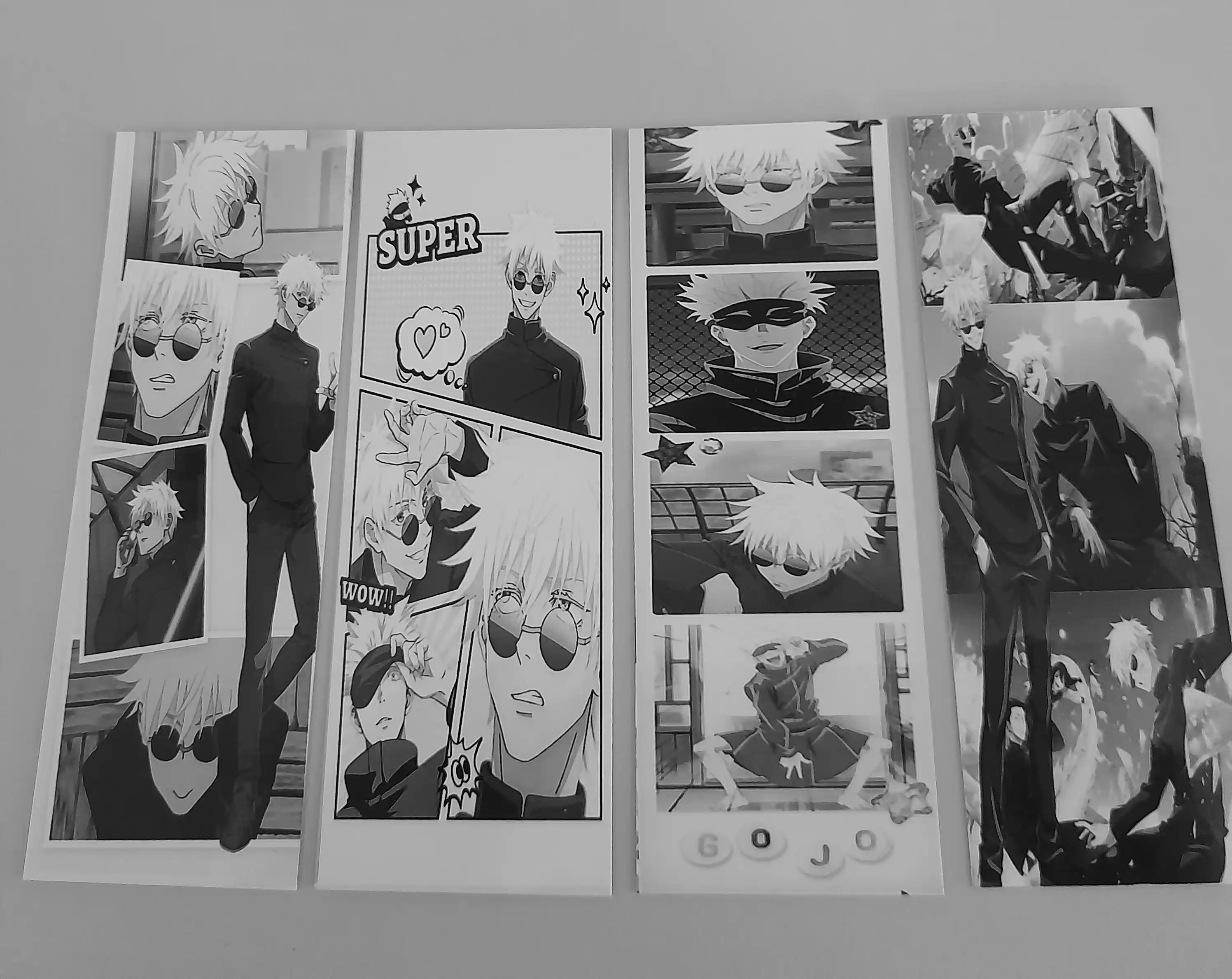 Набор из 4 закладок для книг в стиле аниме, Naruto, Jujutsu kaisen, Demon Slayer