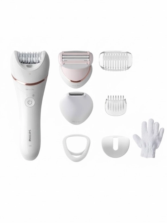 Philips BRE720/05 nam quruq sochlarni olib tashlash to'plami, oq - 