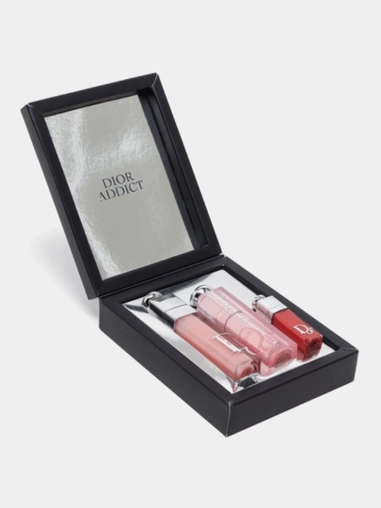 Набор 3 в 1, помада и блеск для губ Addict Lip Gloss Set - 