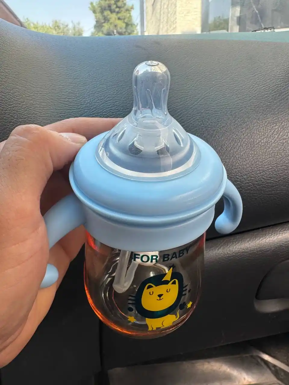 Bolalar uchun butilka akrildan, antikolik, trubkali va tutqichli, 300, 240 ml